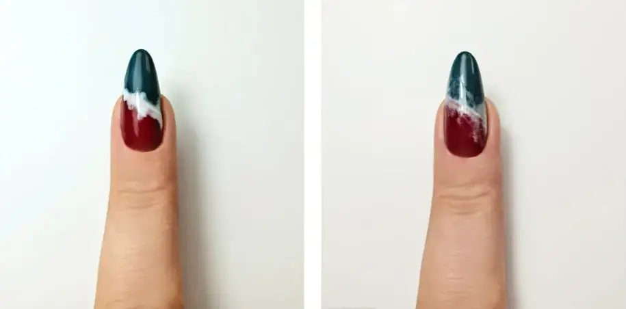 Hybryda butelkowa zieleń - Jak aplikować krok po kroku na paznokcie?