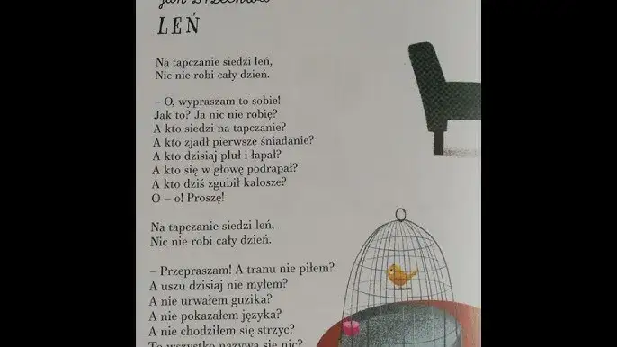 Na kanapie siedzi leń wiersz - odkryj jego przesłanie o lenistwie