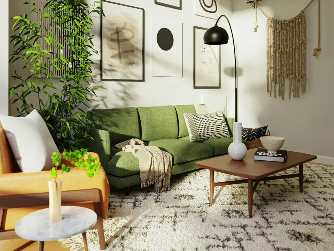 Zielona kanapa w salonie: Inspiracje i porady, jak stworzyć styl