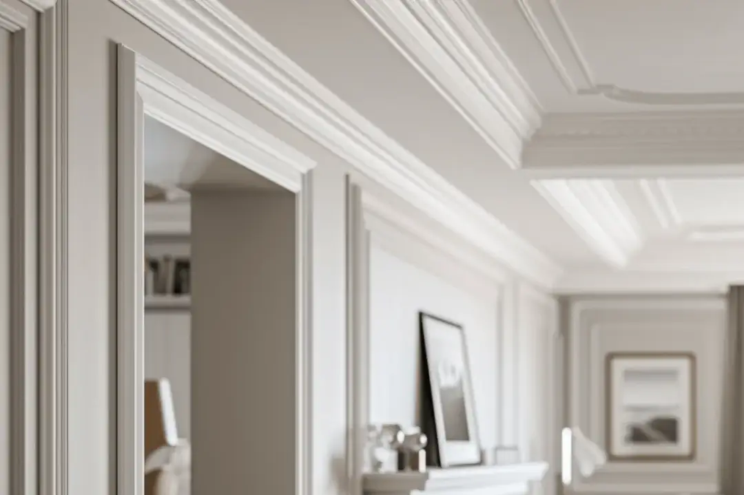 Elegancka listwa przysufitowa LED podkreśla architekturę wnętrza, tworząc subtelne światło.