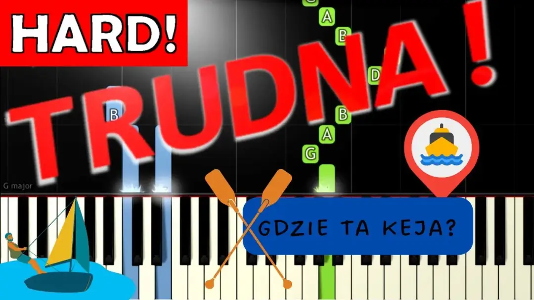 Nuty na pianino do Gdzie ta keja w różnych poziomach trudności