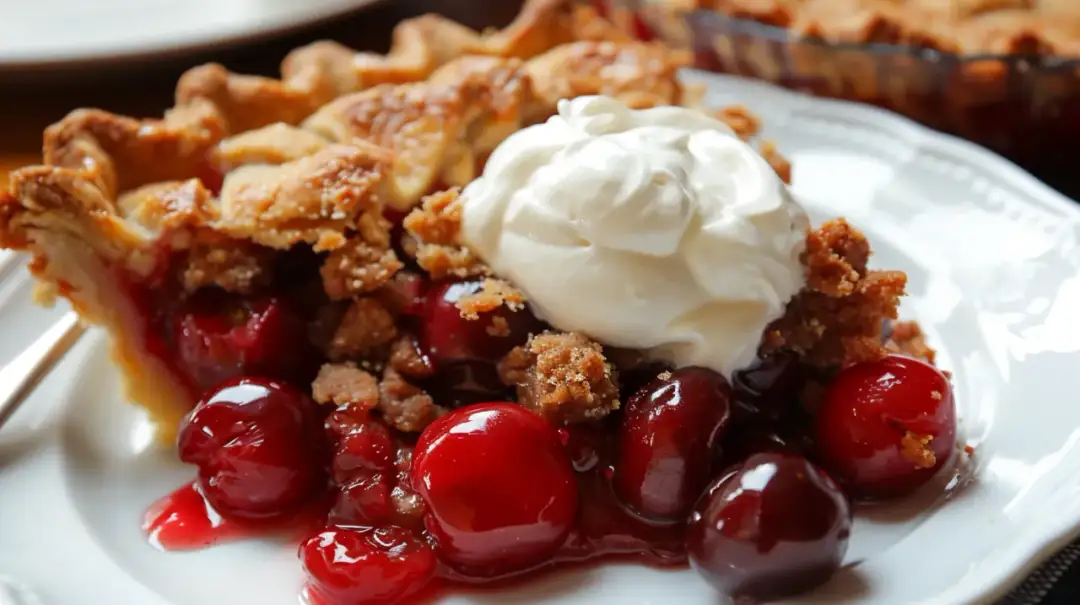 Ciasto wiśniowa panienka z kruszonką i lekkim kremem