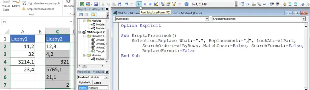Jak szybko i skutecznie zamienić kropkę na przecinek w Excelu - 3 proste kroki