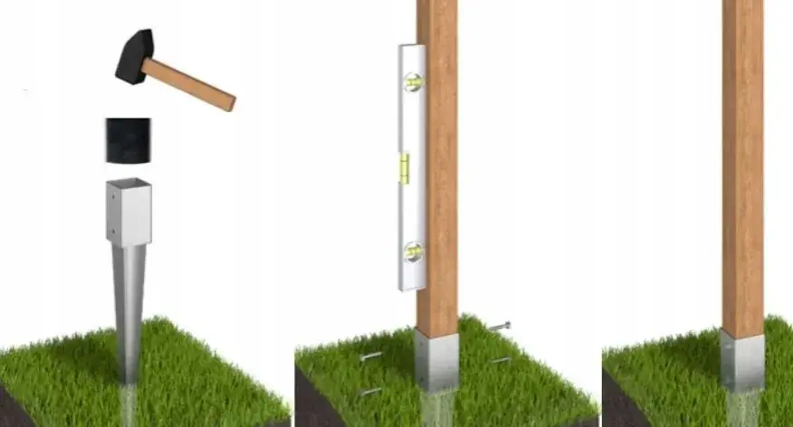 Kotwa do wbijania 12x12 cm - solidne mocowanie bez problemów