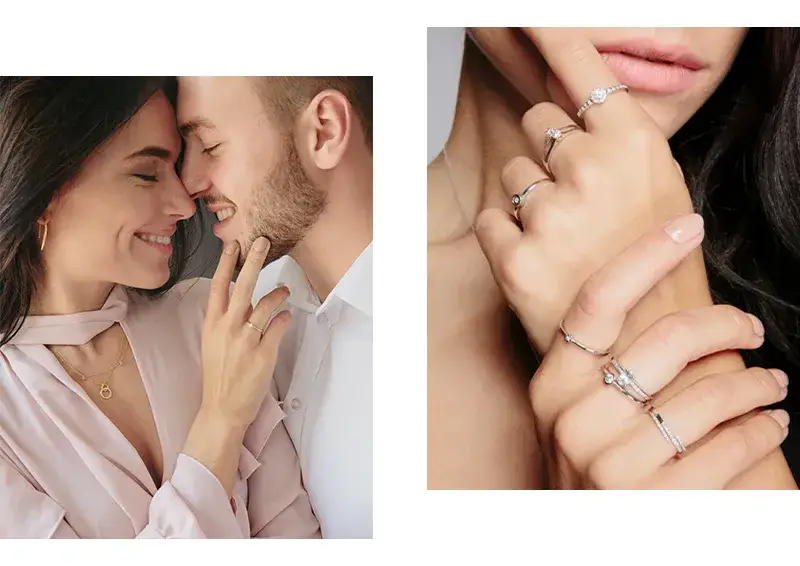 Jak dobrać obrączkę do pierścionka zaręczynowego z białego złota