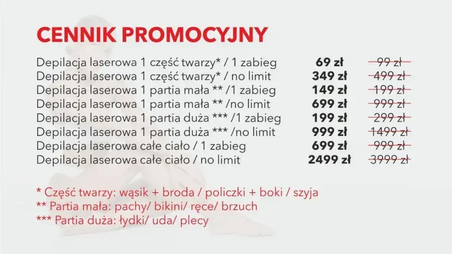 Ile kosztuje depilacja laserowa? Cennik, pakiety, oszczędności