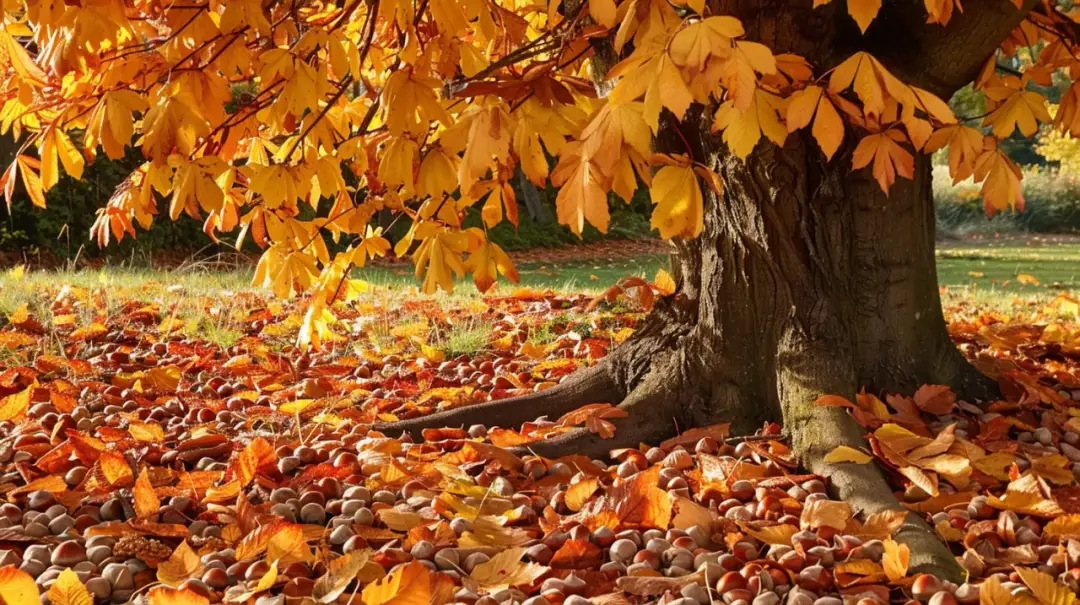 Kasztanowiec jesienią: magiczne piękno natury w pięciu odsłonach!