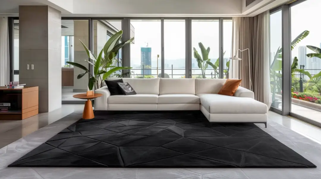 Dywan do salonu czarny – Nowoczesne wnętrza: jakie są trendy?