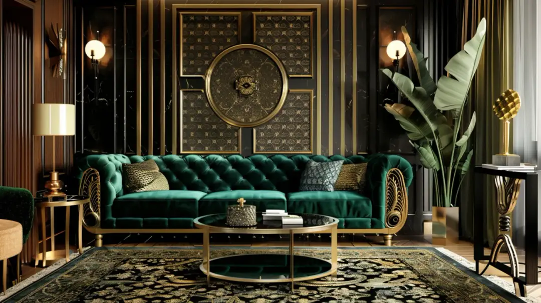 10 pomysłów na inspirujące aranżacje wnętrz w stylu Art Deco