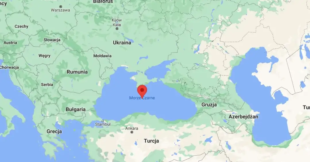 Mapa Europy Wschodniej z zaznaczonym Morzem Czarnym. Czy Polska miała kiedyś dostęp do Morza Czarnego?