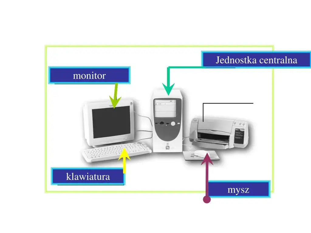 Jakie są funkcje monitora, myszy i klawiatury w komputerze?