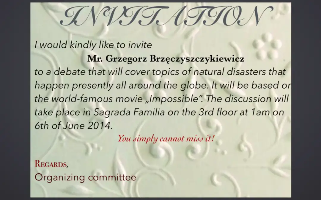 Jak napisać zaproszenie po angielsku? Wzory na każdą okazję!