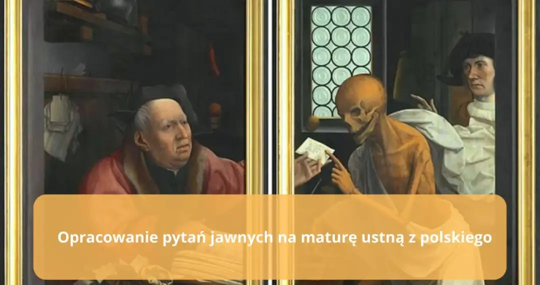 Obraz skłania do refleksji, czy dobra materialne czynią człowieka szczęśliwym. Widzimy bogato ubranego mężczyznę i postać śmierci.