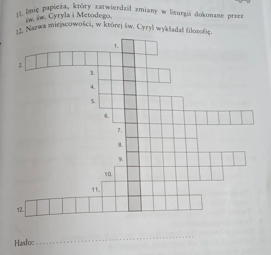 Krzyżówka religijna: infuła, artykuł wiary, modlitwa - wyzwanie!