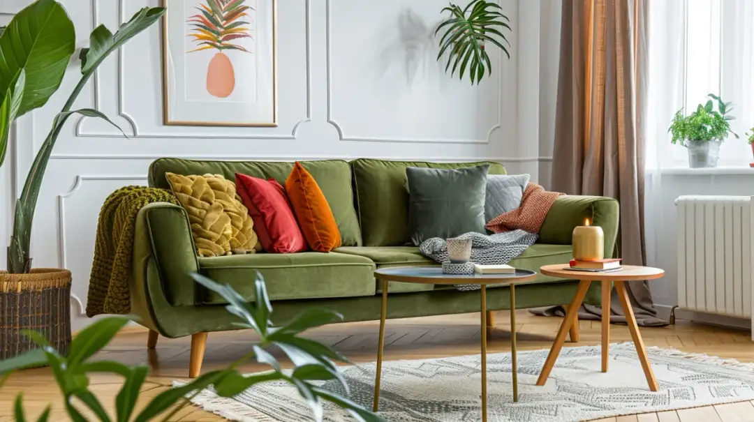 Oliwkowa sofa: Dlaczego oliwkowa sofa to hit wśród mebli do salonu?