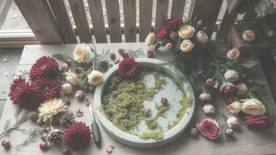 Jak zrobić okrągły stroik na cmentarz - krok po kroku z emocjami