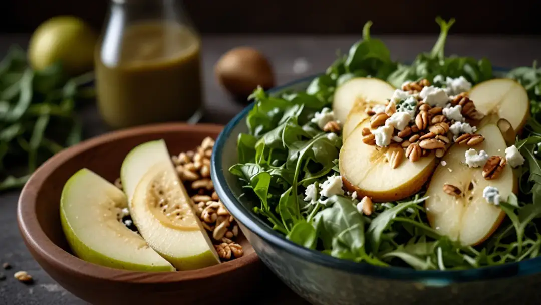 Sałatka z rukolą i serem pleśniowym - smakowita kombinacja na obiad