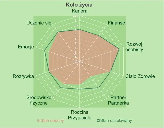 Koło życia w coaching co-active: jak ocenić satysfakcję życiową