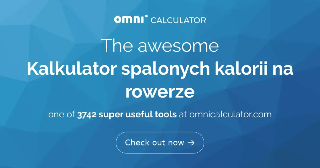 Kalkulator kalorii spalonych podczas jazdy na rowerze