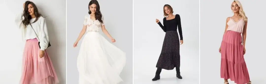 Długa spódnica stylizacje na wesele – unikaj modowych wpadek