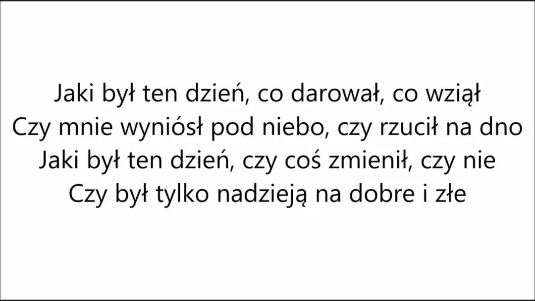 Tekst piosenki Jaki był ten dzień - Zobacz kompletne słowa utworu Turbo