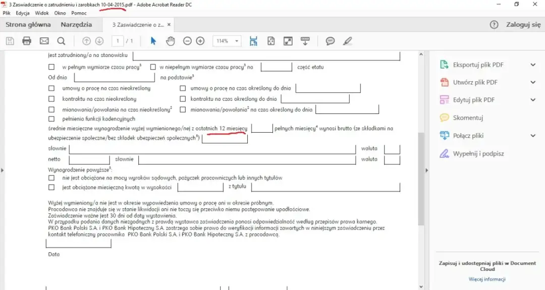 Zaświadczenie o zarobkach w Banku Pko Bp - Informacje i Porady