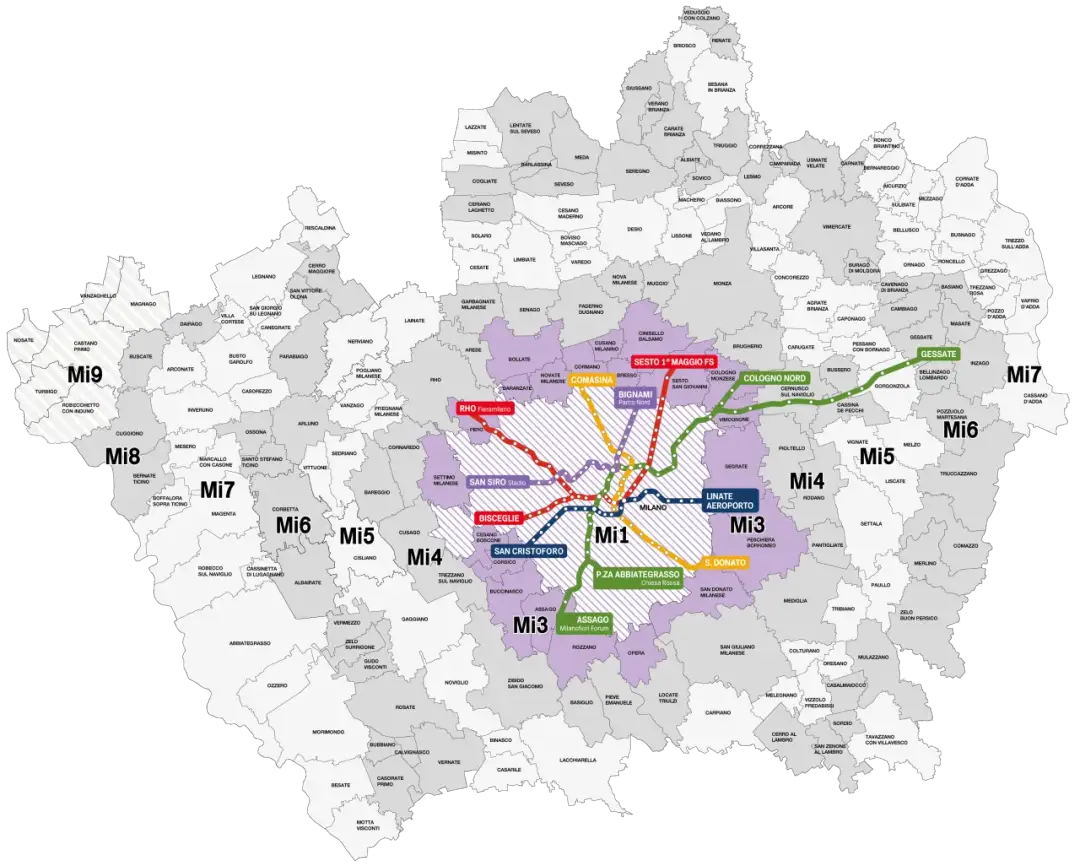 Mediolan metro mapa i bilety na komunikację miejską