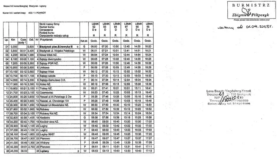 Rozkład jazdy Bartoszyce Bezledy – Sprawdź godziny i przystanki