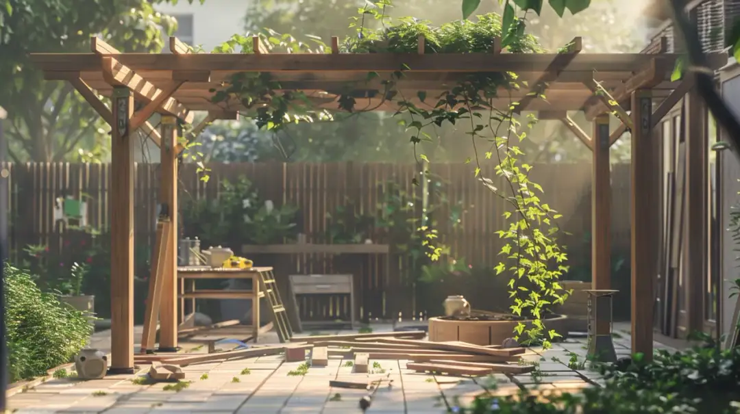 Drewniana pergola tarasowa – jak zbudować własną pergolę na tarasie?