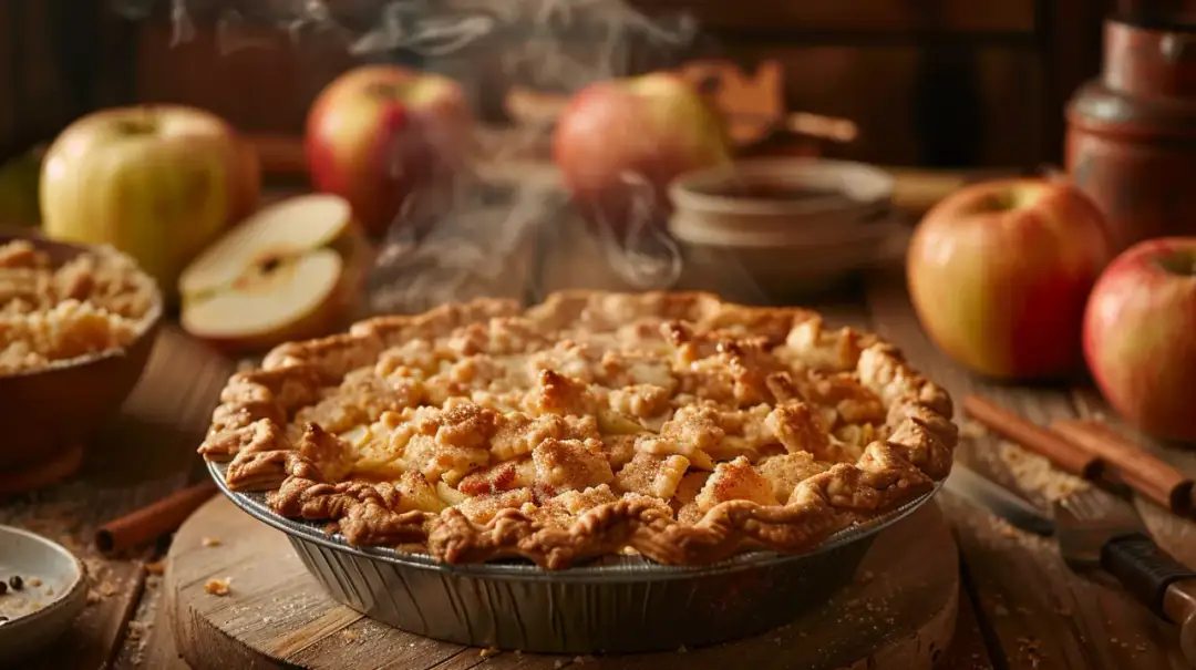 Jabłecznik z musem jabłkowym, cynamonem i kruszonką