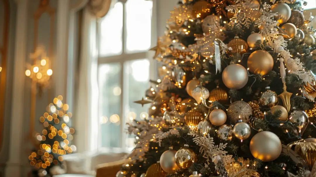 Jak elegancko ozdobić choinkę w złoto srebrne akcenty? 
