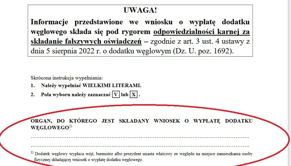 Jak prawidłowo wypełnić wniosek o dodatek węglowy - Poradnik