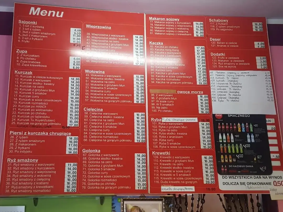 Chinczyk Partyzantów Gdańsk: menu, godziny otwarcia i dostawa na telefon