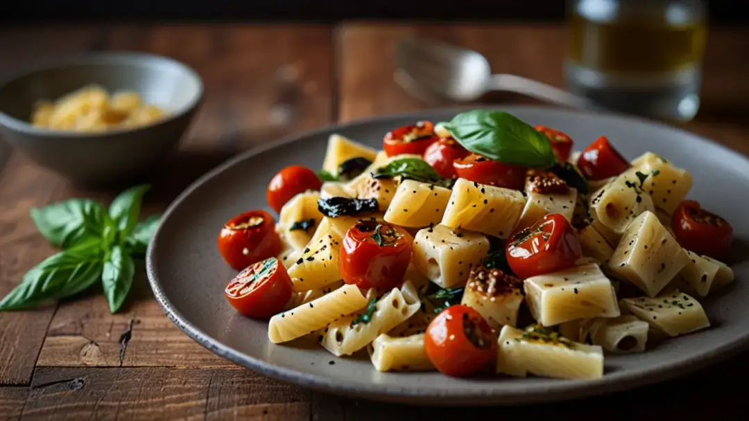 Makaron z halloumi i suszonymi pomidorami: Przepis na pyszne danie