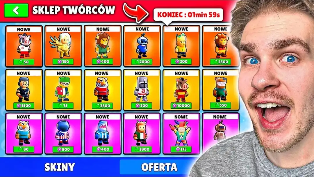 Ile skinów jest w Stumble Guys? Pełna lista i jak je zdobyć!