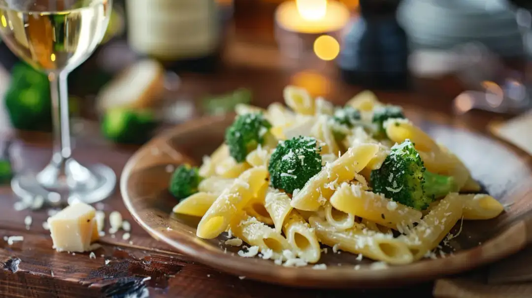 Makaron z sosem serowym i brokułami - pomysł na szybki obiad