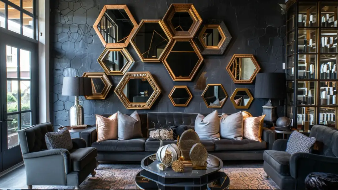 Stwórz efektowną ścianę z luster dla eleganckiego salonu - porady