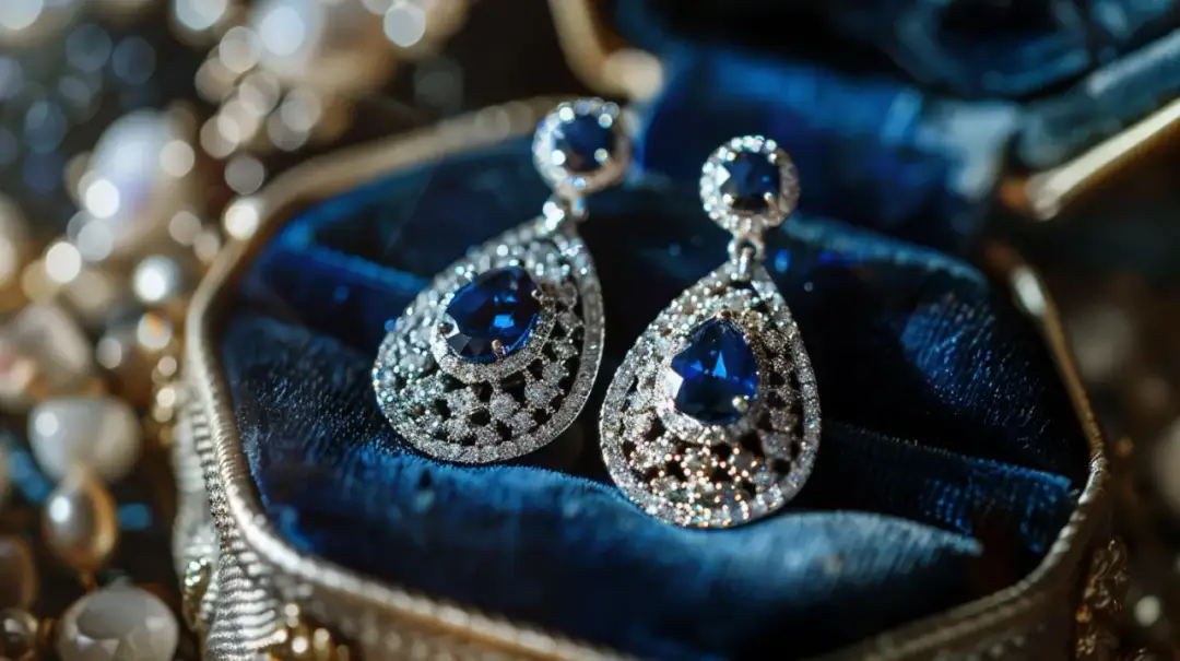 Kolczyki granatowe - to subtelny dodatek w Twojej kolekcji biżuterii