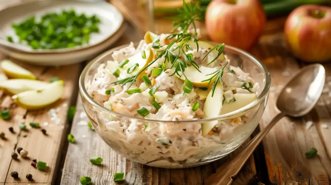 Sałatka śledziowa z porem, jabłkiem i ziemniakami - pomysł na Wigilię