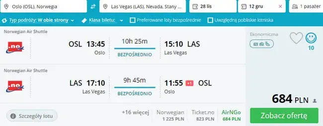 Ile kosztuje lot do Las Vegas? Ceny biletów z Polski i porady rezerwacyjne