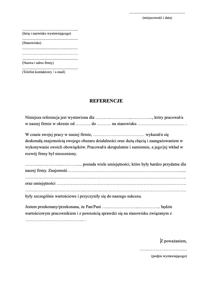 Profesjonalne referencje pracownicze: unikaj błędów i zaskocz pracodawcę