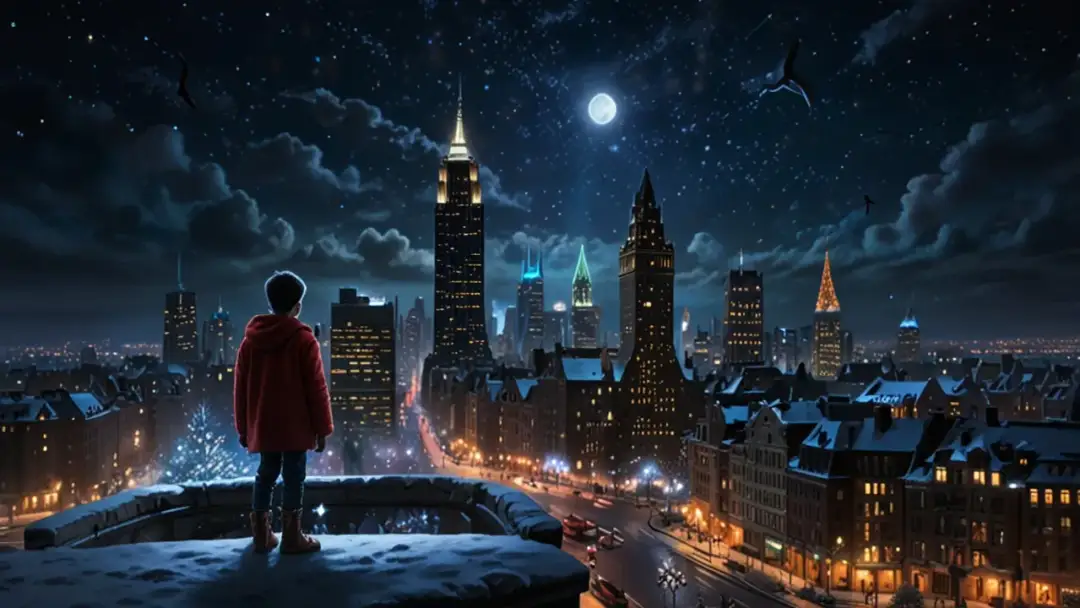 Boże Narodzenie w Gotham z Damianem, synem Batmana, sam w domu