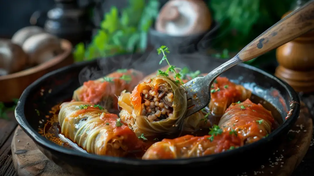 Gołąbki z kaszą gryczaną i pieczarkami: Nowa odsłona klasyki