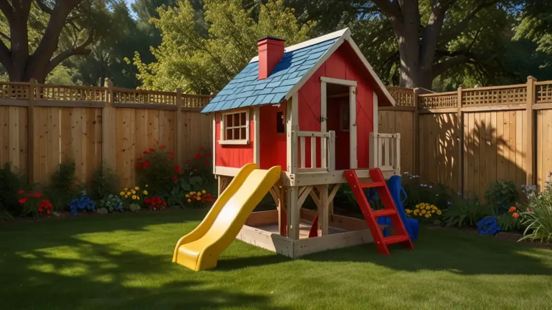 Jak samodzielnie zbudować drewniany domek dla dzieci ze zjeżdżalnią - kompletna instrukcja krok po kroku