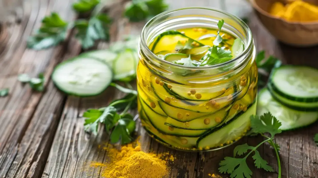Marynowane ogórki w plastry z curry - prosty przepis na przekąskę