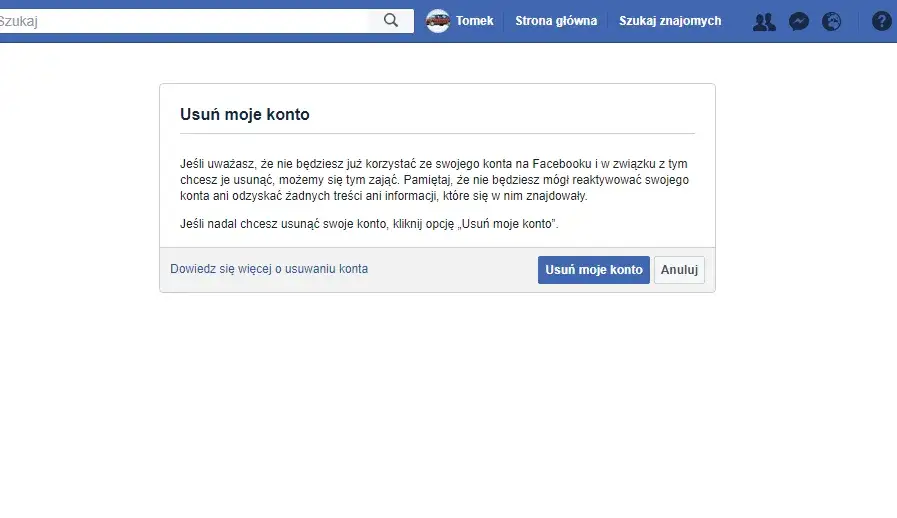 Jak usunąć konto Facebook: krok po kroku + konsekwencje