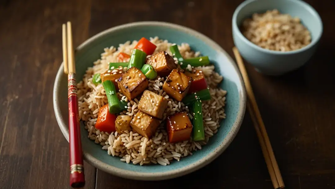 Ryż z warzywami i tofu: Zdrowa potrawa, którą możesz jeść codziennie