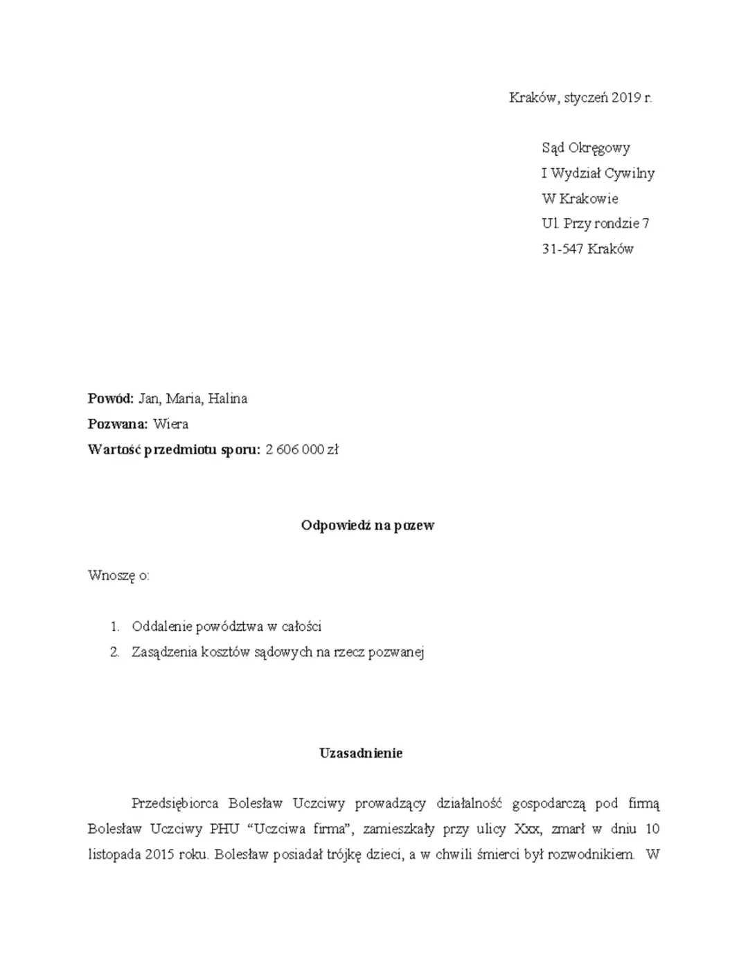 Jak skutecznie napisać odpowiedź na wniosek do sądu bez błędów prawnych