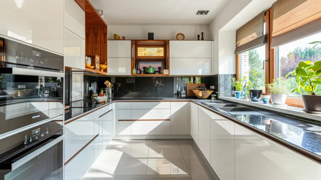 Nowoczesna aranżacja kuchni - biel i drewno w najmodniejszej odsłonie