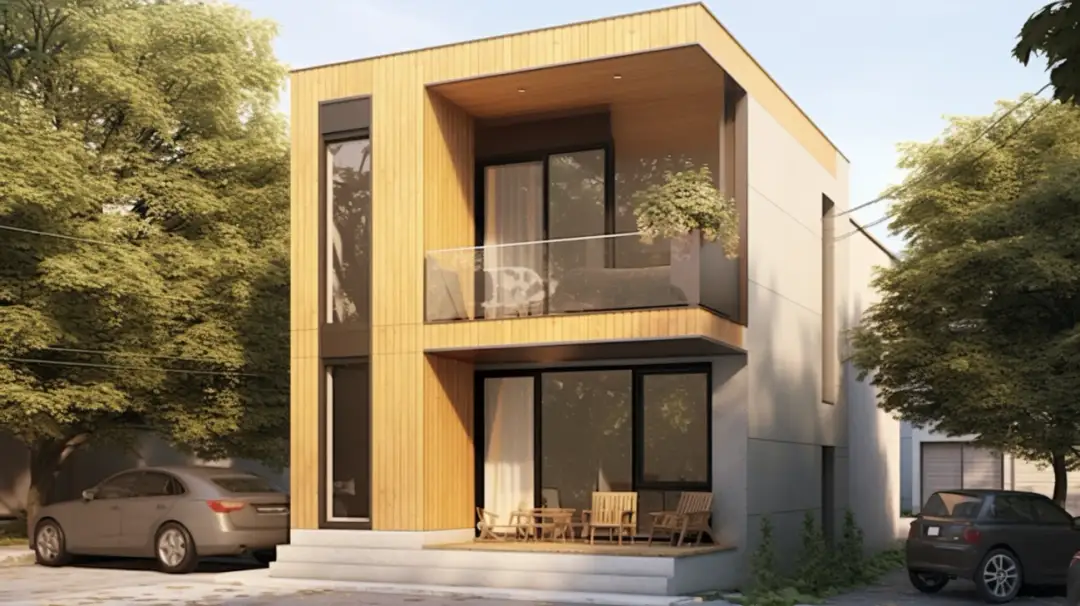 Projekty domów na wąską działkę do 11m - Dom tani w budowie na małą działkę 10m szerokości